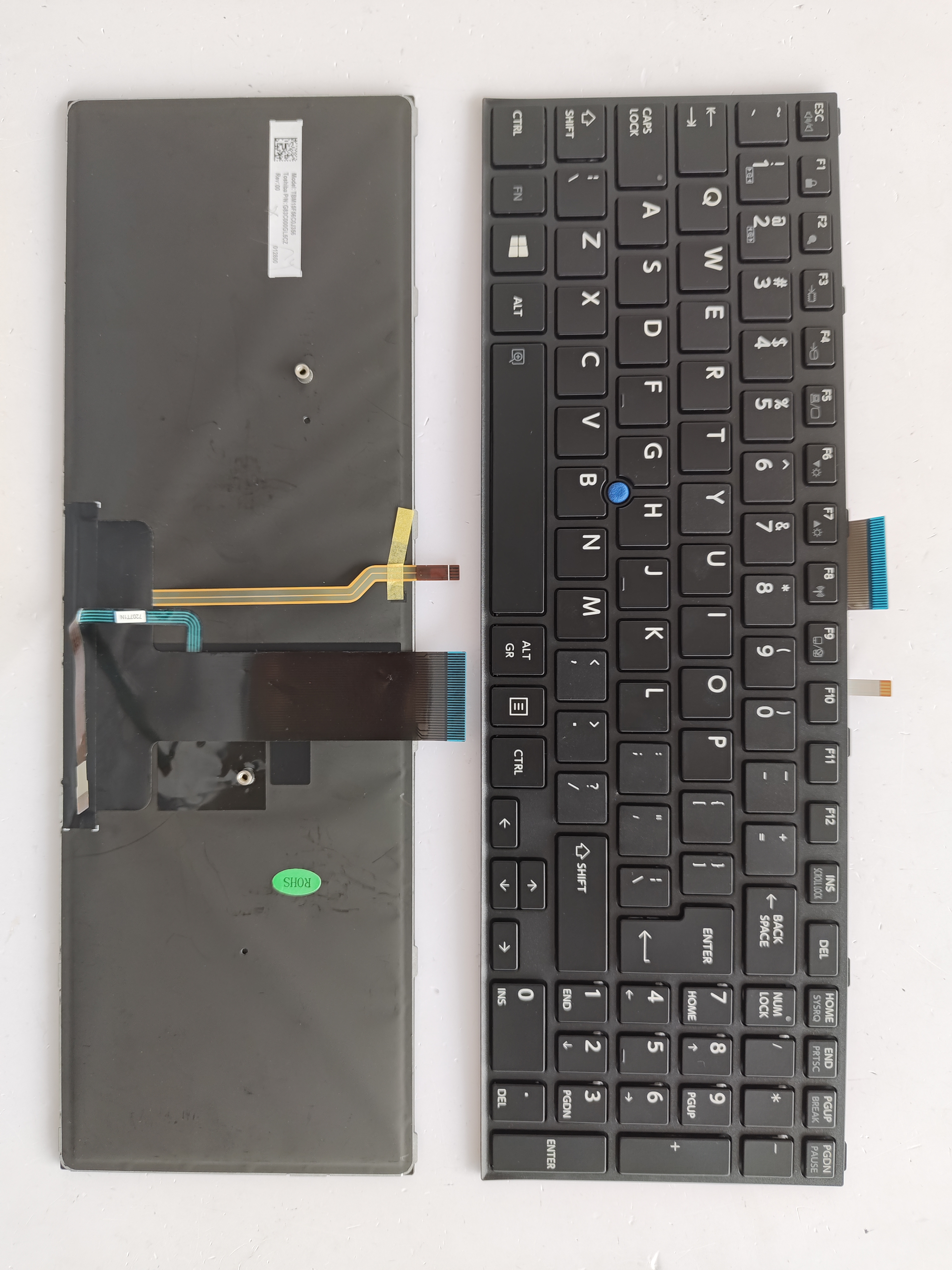 Picture of New Replacement Laptop Keyboard For TOSHIBA A50-C/C50-C/R50-C BLACK FRAME BLACK With Point Backlit UI Layout